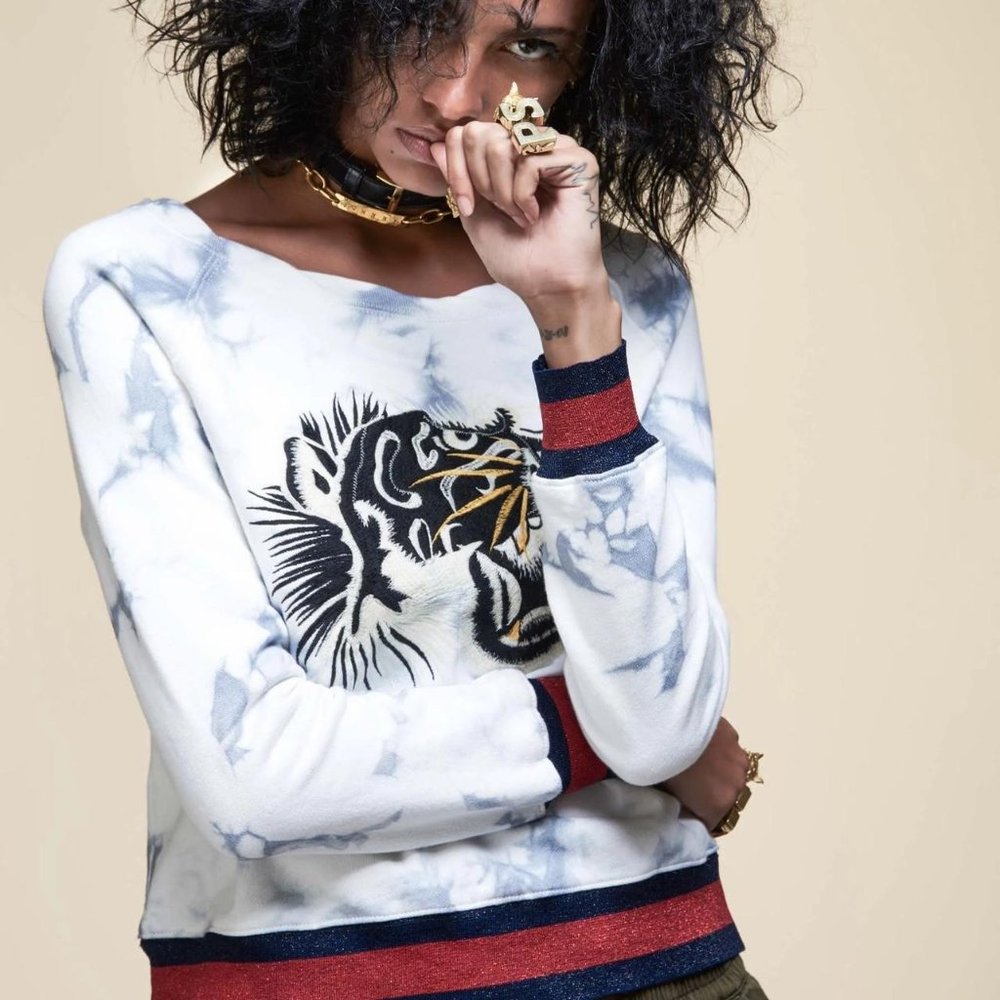 BOGO Pam & Gela Tie-Dye Tiger Sweatshirt